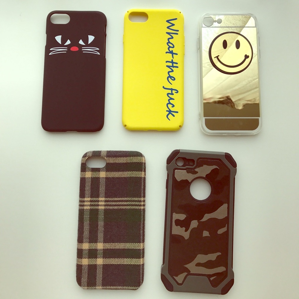 Lot of 5 brand new stylish iPhone 7 phone case
