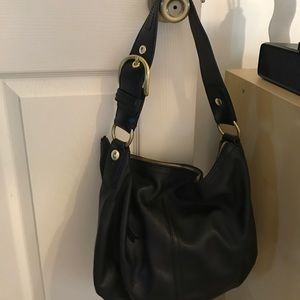 Black leather Coach bag, like new!