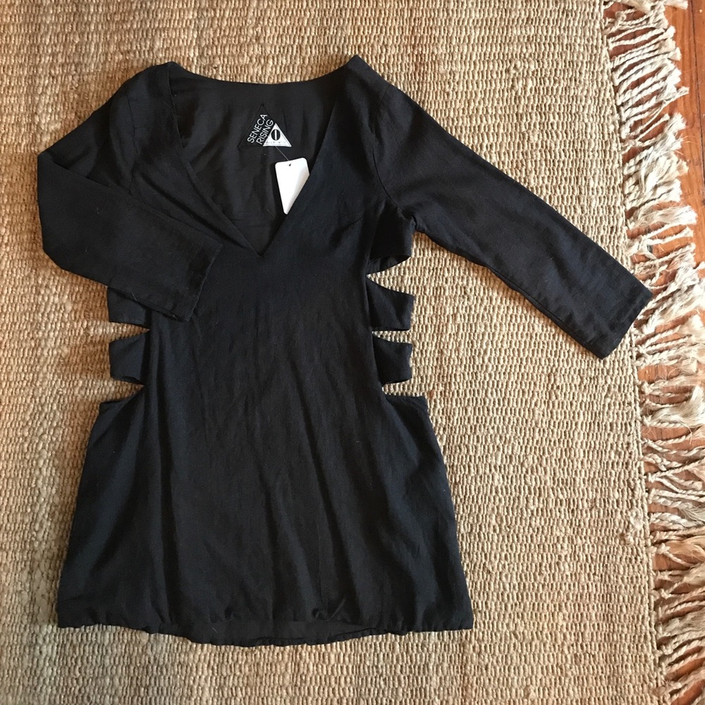 Cutout Linen Dress