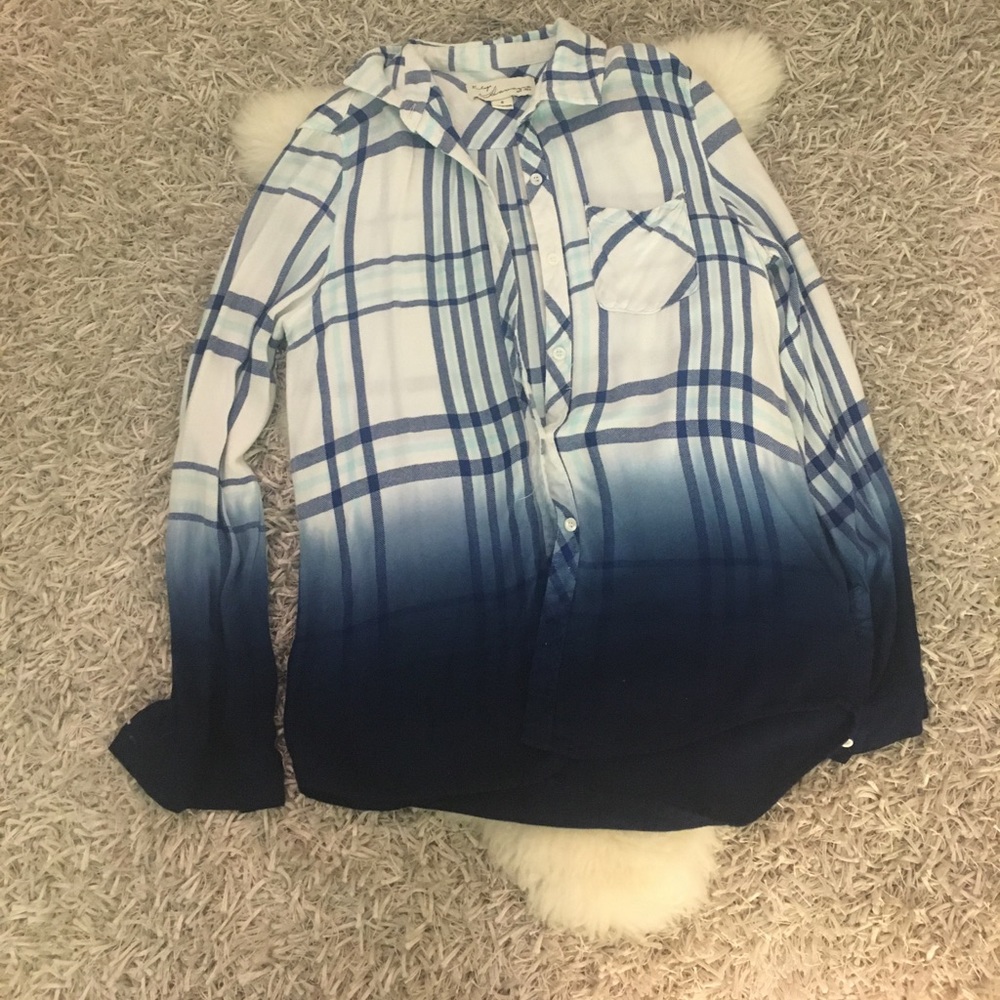 Blue ombré flannel