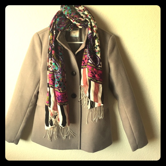 Gray Old Navy Pea Coat - Picture 1 of 5