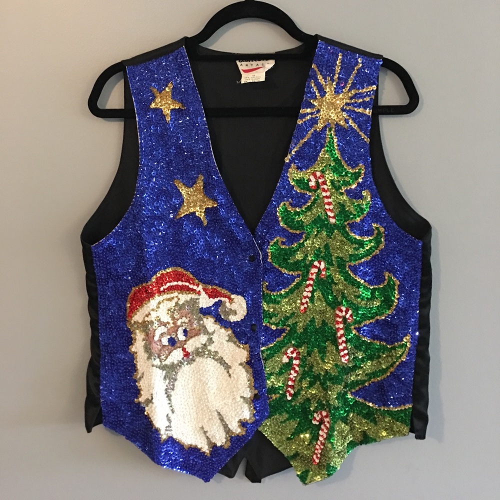 Sequin Christmas vest