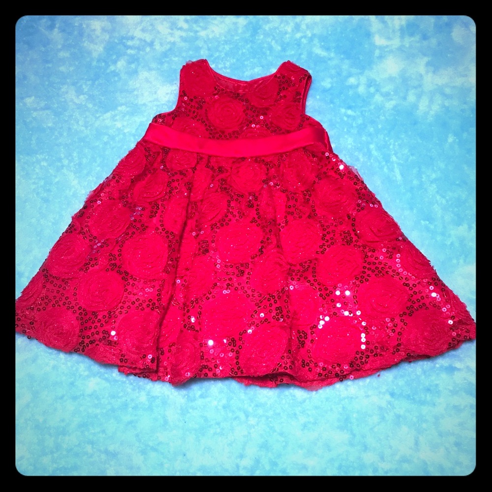 Red sequin toddler dress