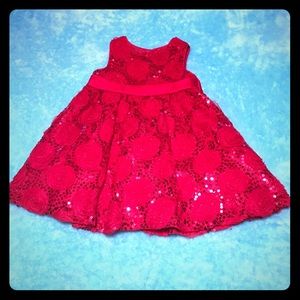 Red sequin toddler dress