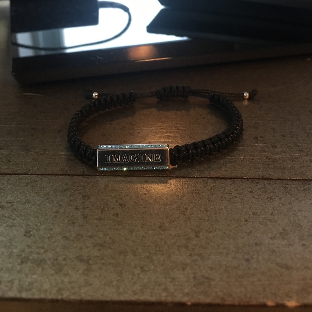 Imagine dream believe bracelet glitter