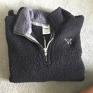 PINK Sherpa half zip