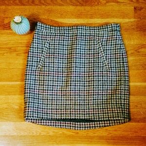 J.Crew Houndstooth Mini Skirt