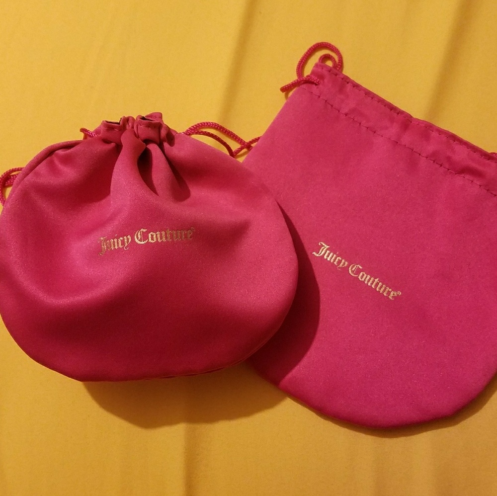 Juicy Couture pink satin pouches