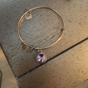 Alex and ani pink stone bracelet