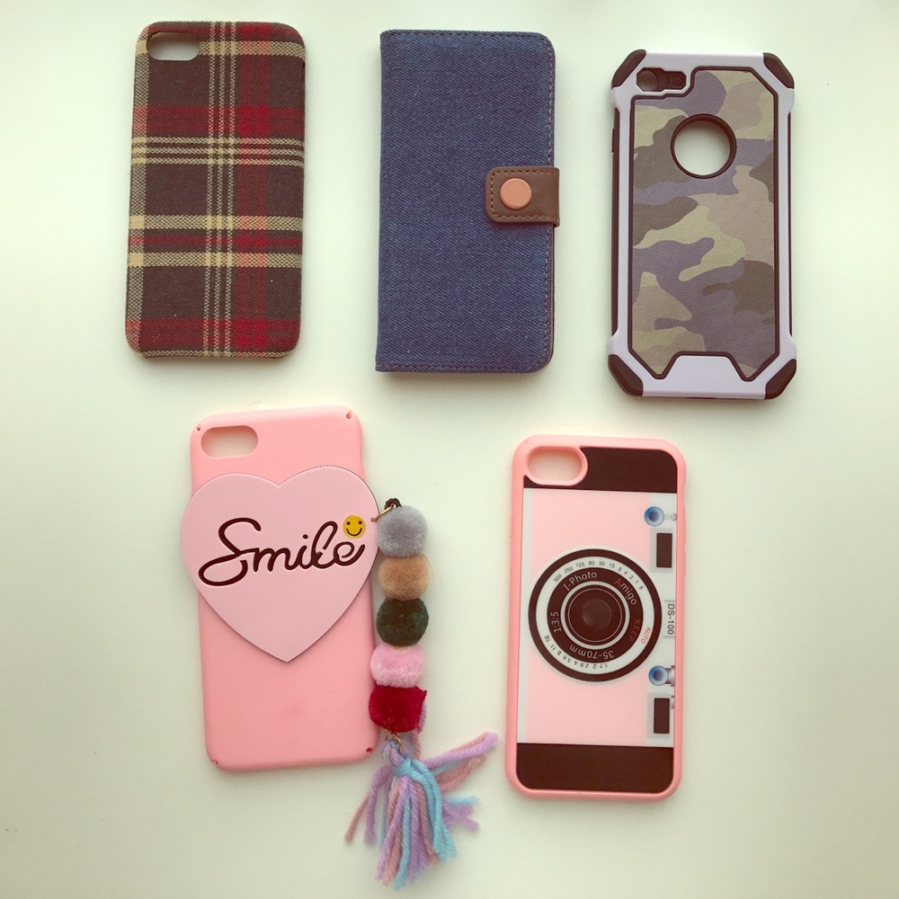 Lot of 5 brand new stylish iPhone 7 phone case