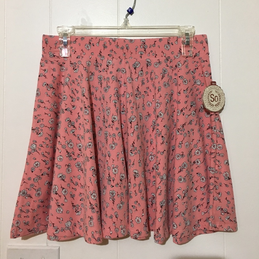 Brand New High Waisted Pink Flower Skirt