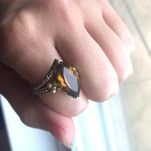 Barbara Bixby 4.0ct Cognac Quartz Sterling/18K