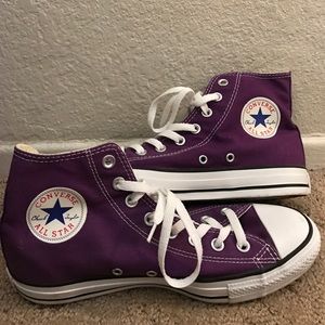Purple Hightop Converse All Star Shoes