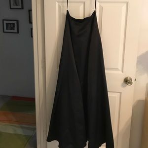 Black formal silk skirt