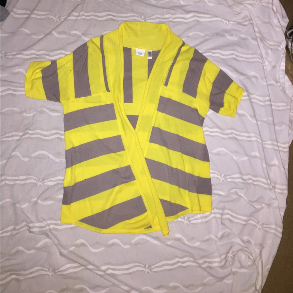 A striped cardigan