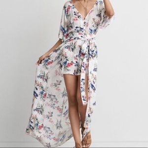 American Eagle kimono maxi romper size 4