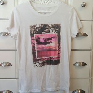 Areopostale white beach t-shirt