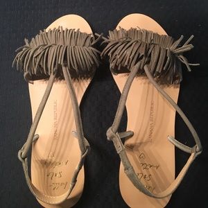 Fringed sandals