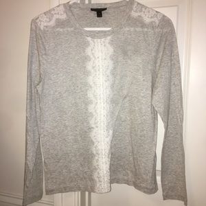J Crew Lace Accent Long Sleeve