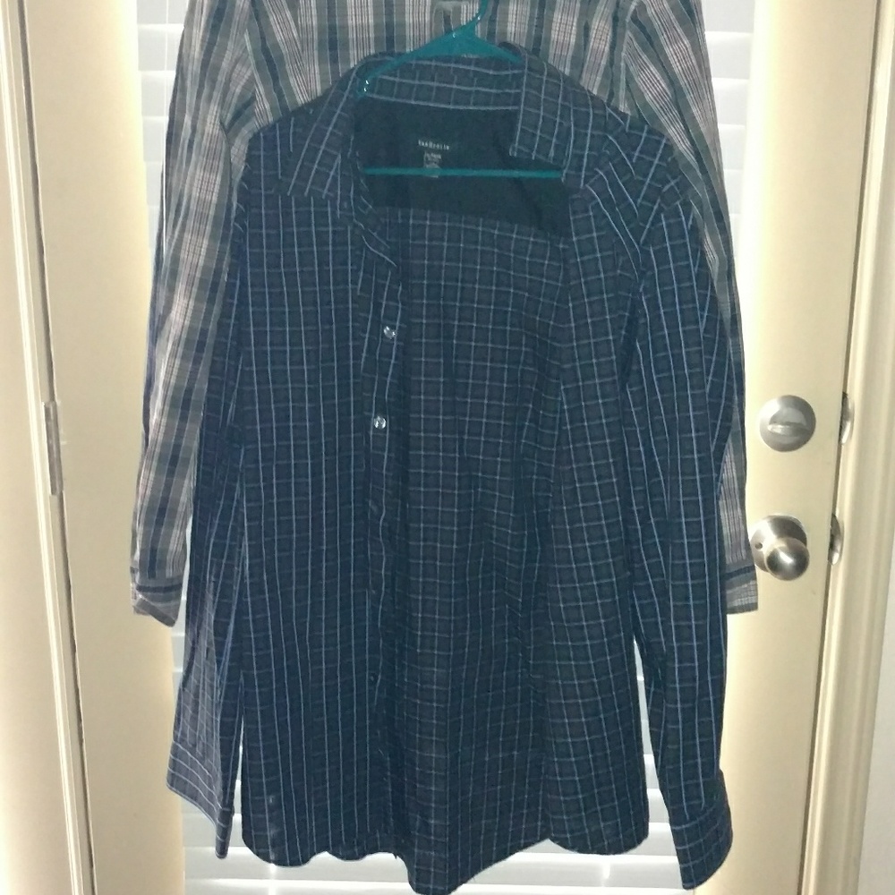 2 long sleeved button up shirts