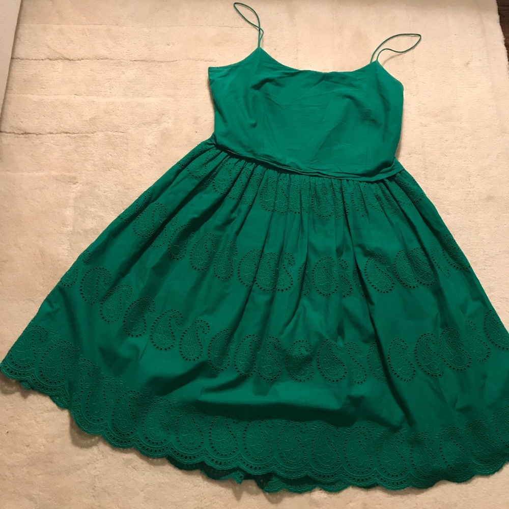 Jcrew green dress