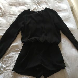 Black long sleeve romper