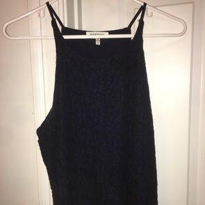 Navy Lace Tank Top