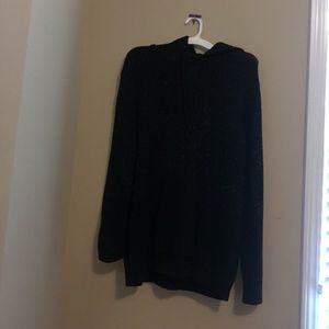 Black hoodie with white specs