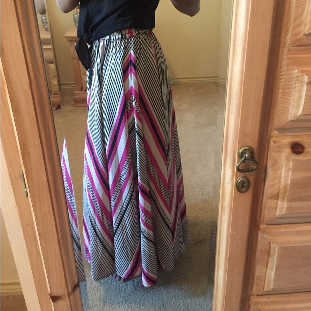 Stripe maxi skirt