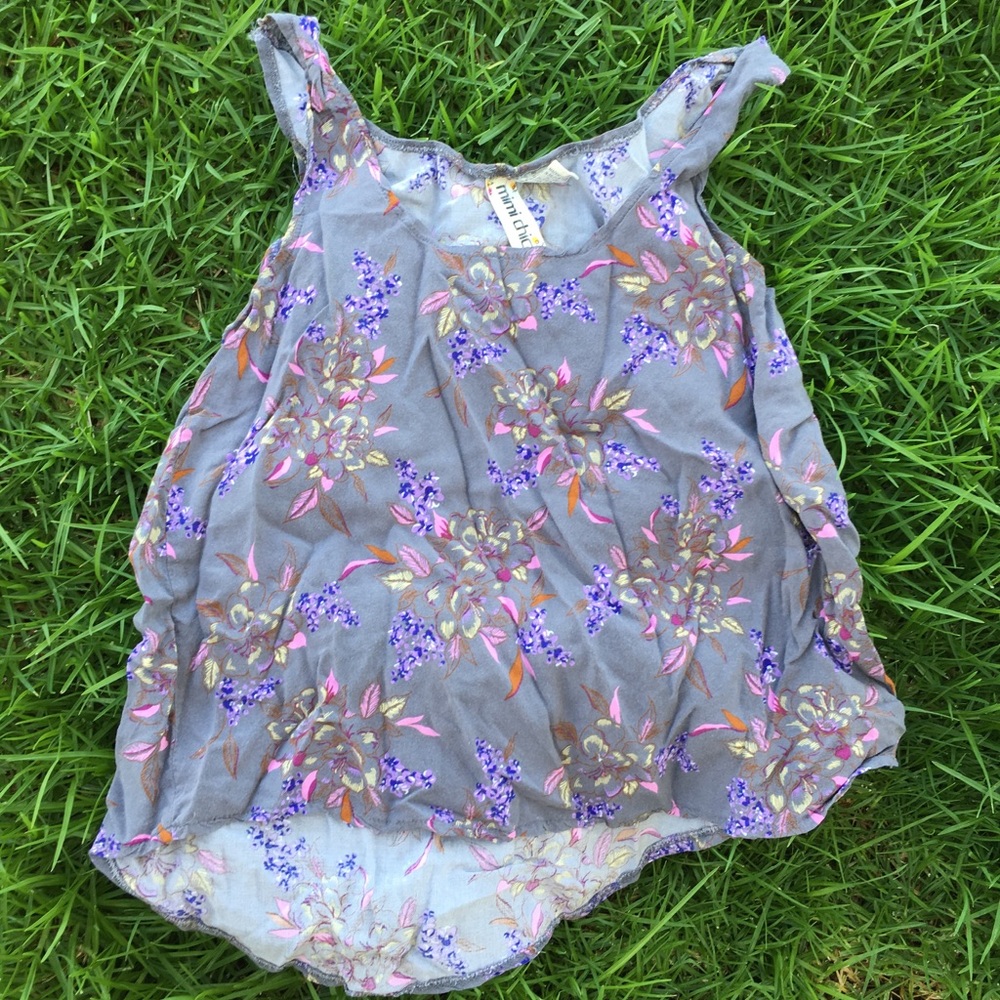 Purple Flower Tank Top