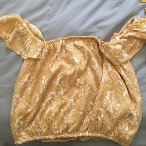 Mustard yellow crop top