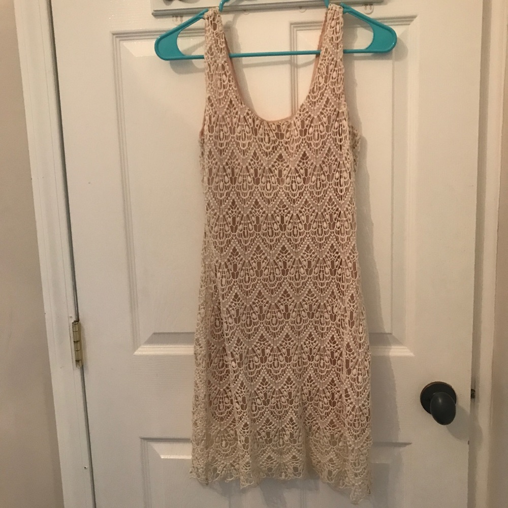 Cream lace summer dress