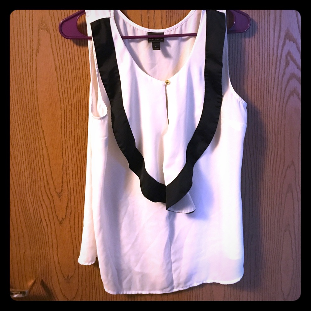 Black and white blouse