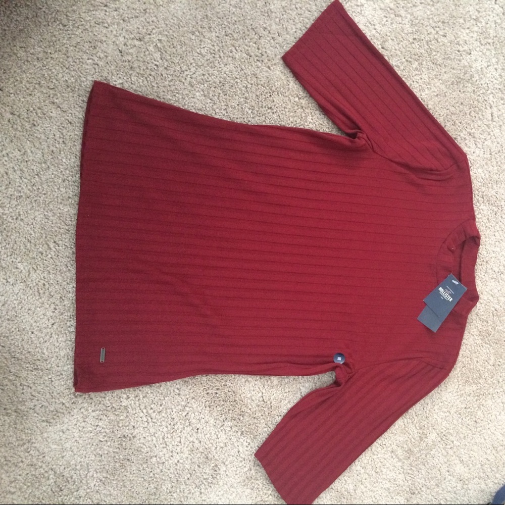 Ribbed half sleeve shirt