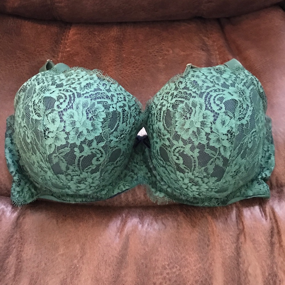 Green Lace Dream Angels Lined Demi Bra