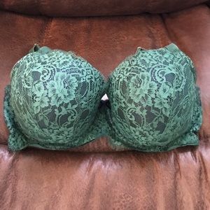 Green Lace Dream Angels Lined Demi Bra