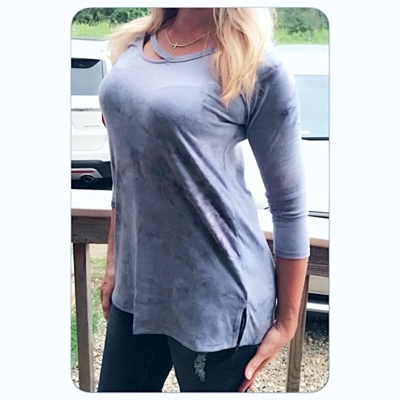 Tops - Soft Tie Dye Strappy Flowy Tunic Top Tee M