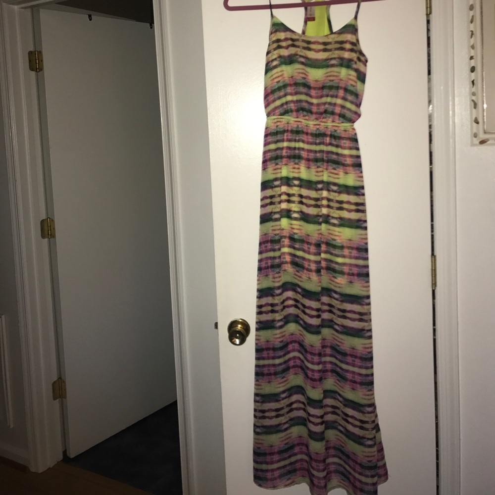 A long multicolored maxi dress