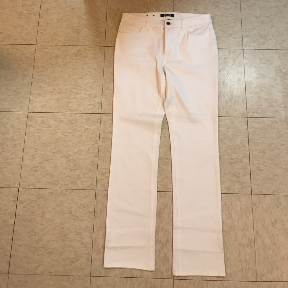 🎀Chaps straight leg pants! Stretch, white 🎀