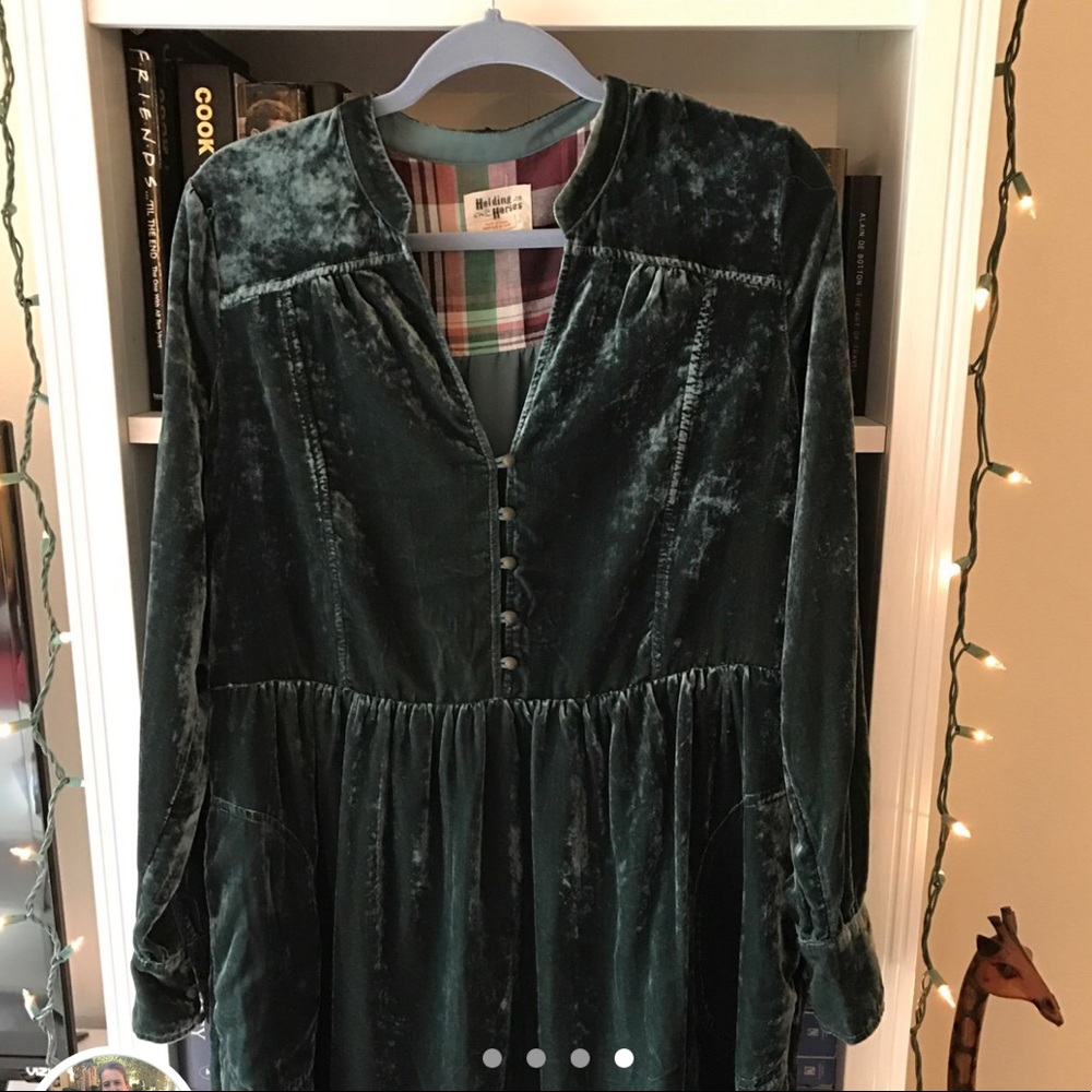 Velvet dress from Anthropologie