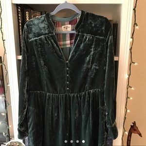 Velvet dress from Anthropologie