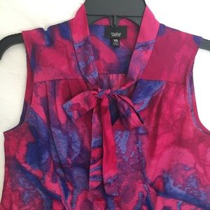 MOSSIMO Pink & Blue Marble Top With Tie