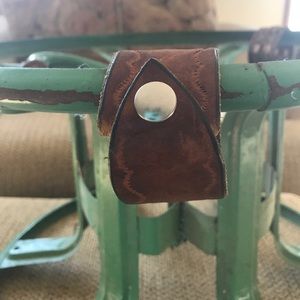 Up cycled belts into bracelets.  Can customize