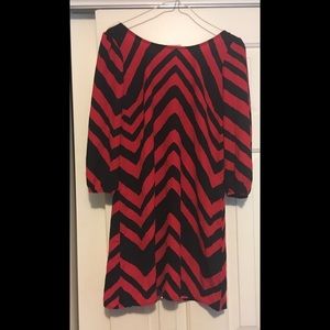 •NEVER worn• Red & black striped dress