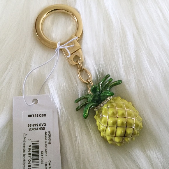 HOST Pick Kate Spade Pineapple Key Chain Fob - Picture 2 of 5