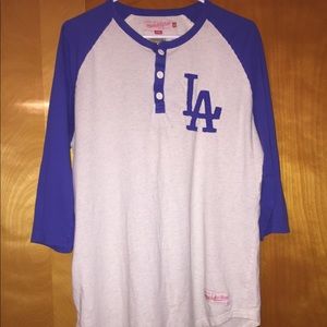 Men's XL Mitchell & Ness 3/4 sleeve LA Dodgers