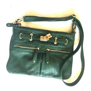 Forrest Green Crossbody Bag with Pockets