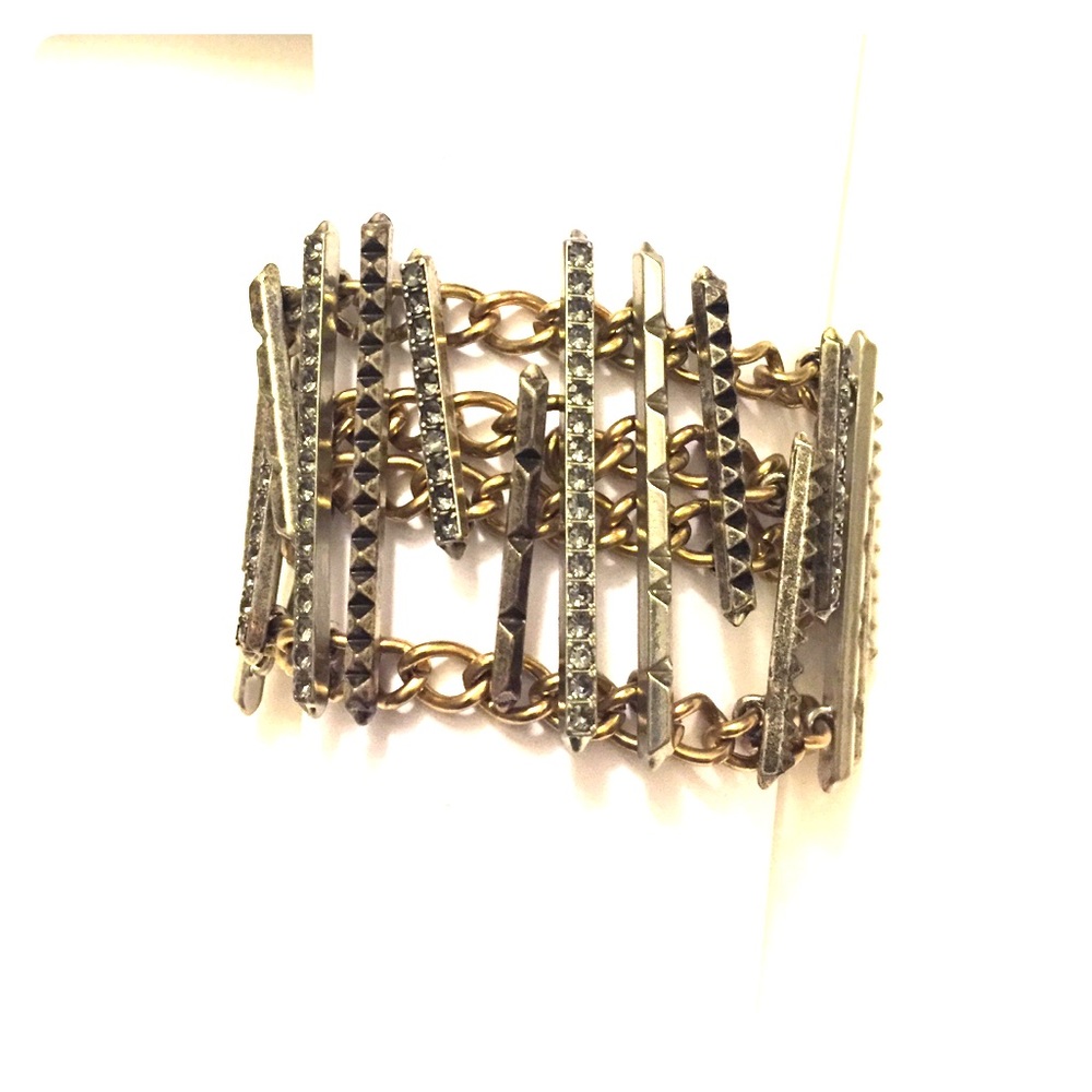 Gold and silver cuff bracelet
