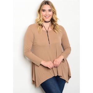 Plus Size Tan Top