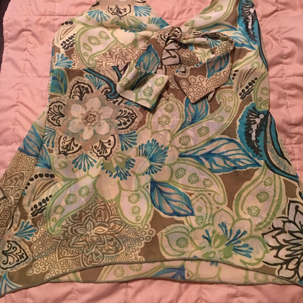 Super sexy -very sheer halter tropical theme .